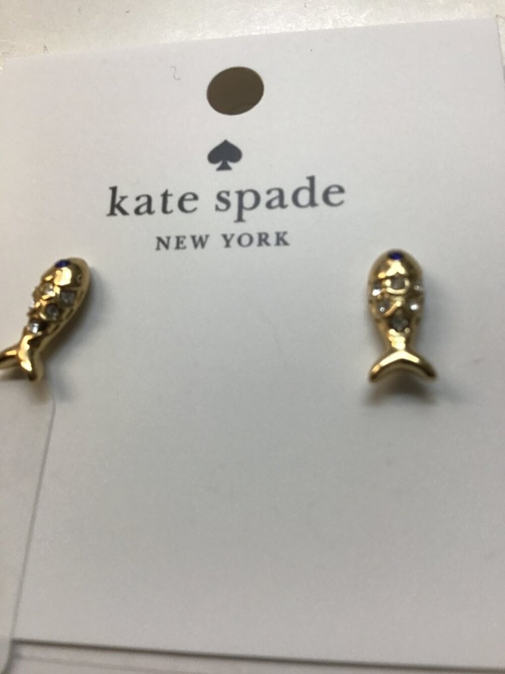 Kate Spade New Gold Fish Earrings